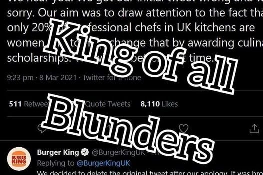Burger King Tweets on International Womens day